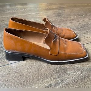 Miista Crimson brown patent loafer, size 41